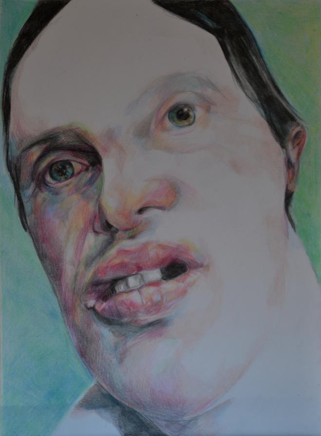 a man with blue eyes