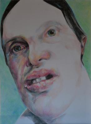 a man with blue eyes