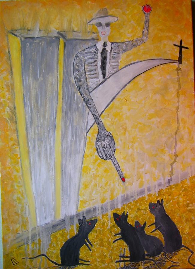 LA NOYE'E,2013, olio e acrilico su tela, cm. 50 x 70