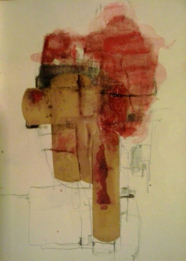 Crocifissione n 3 - Tecnica mista su carta  2014