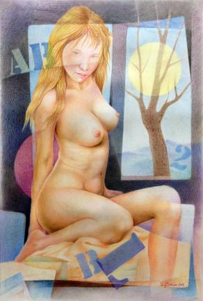 La luna dietro l'albero