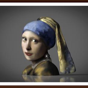 Ragazza con orecchino in 3D