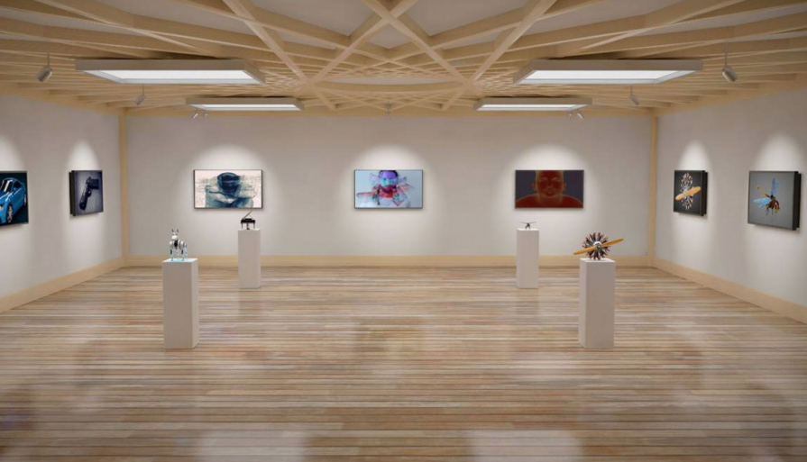  show  at La New Gallery, Madrid, Spain, a Collective the 3 frontal works