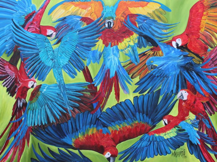 Mistura Brasileira XX Aves do Brasil  120 x 90,  