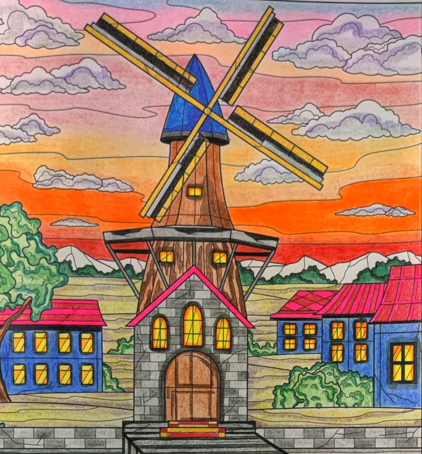  il sole che tramonta dietro un mulino a vento...!!!