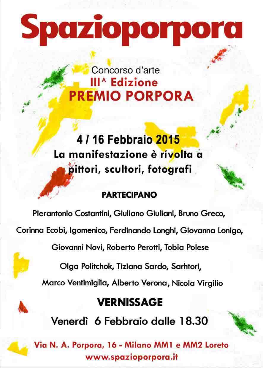 Concorso d'arte III° Premio Porpora