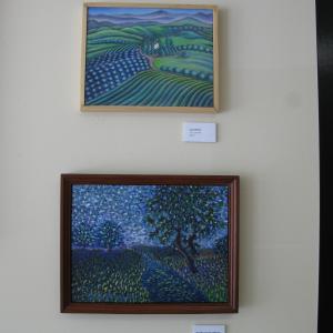 Carla Strozzieri's paintings are on exhibit at "From the Vineyards,"  Paintings by Carla Strozzieri